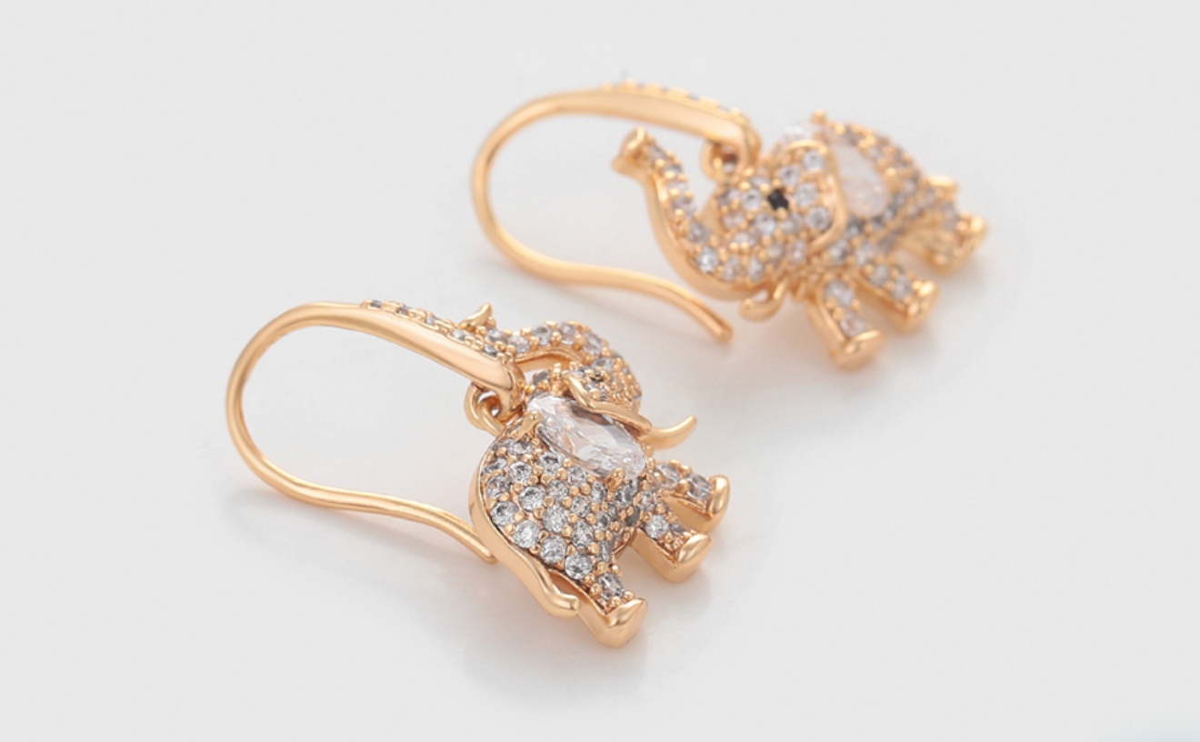 Éléphant Pavé Earrings view 2