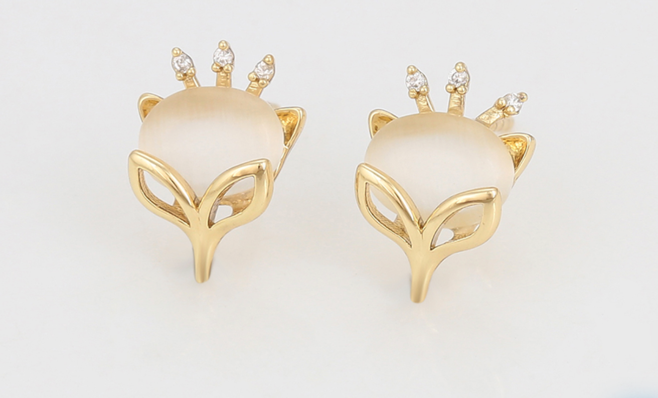 Renard Moonstone Studs