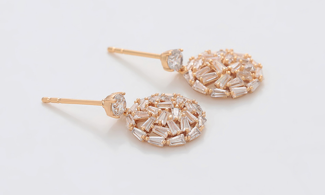 Baguette Cluster Drops view 3