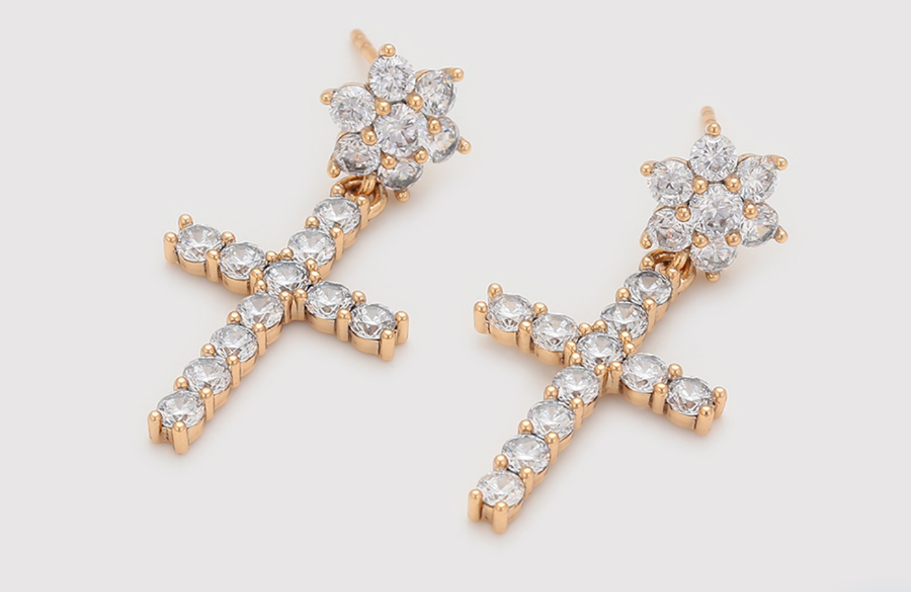 Croix Fleur Earrings