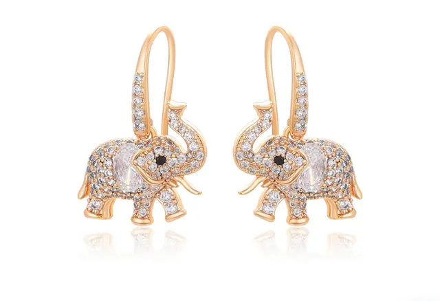 Éléphant Pavé Earrings